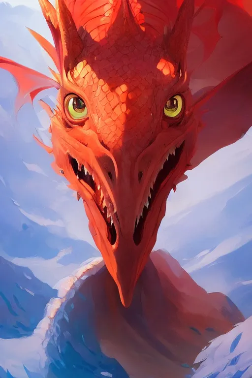 Image similar to portrait of a dragon head , official fanart behance hd artstation by Jesper Ejsing, by RHADS and Makoto Shinkai and Lois van baarle and ilya kuvshinov and rossdraws