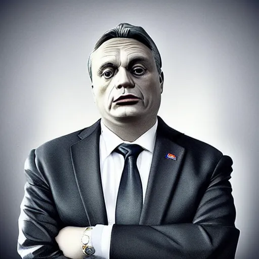 Image similar to “hyperrealist full bidy photo of viktor orban dressed in drag, 8k, artstation”