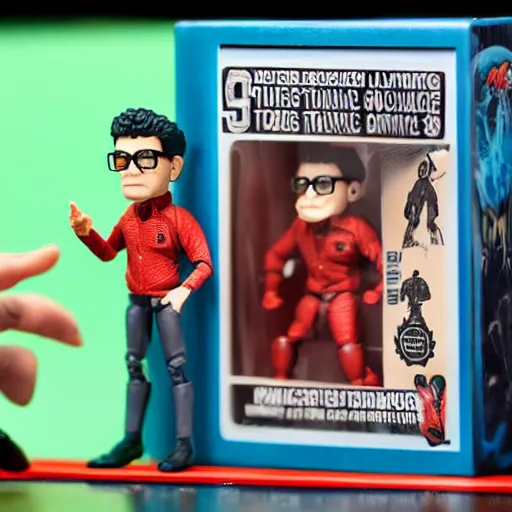 Image similar to quantum mechanics, stop motion vinyl action figure, plastic, toy, butcher billy style