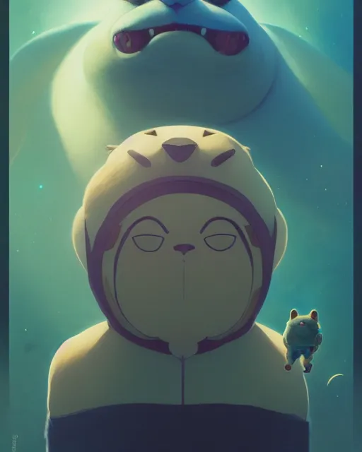 Prompt: highly detailed surreal vfx portrait of snorlax, stephen bliss, unreal engine, greg rutkowski, loish, rhads, beeple, makoto shinkai and lois van baarle, ilya kuvshinov, rossdraws, tom bagshaw, alphonse mucha, global illumination, detailed and intricate environment