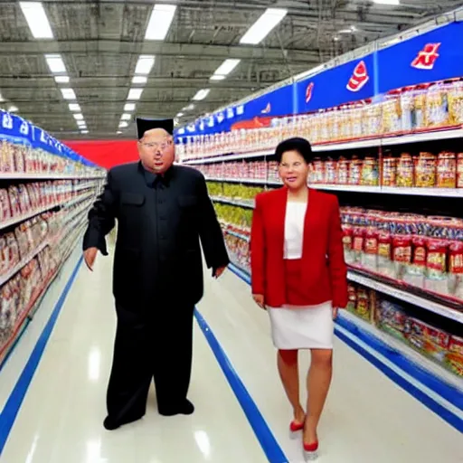 Image similar to kim jong un shopping at wallmart