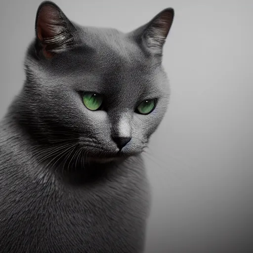 Image similar to a dark grey cat on top of a cloud, photography photorealistic