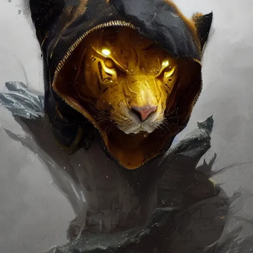 Image similar to a beautfiul award winning aesthetic commission of an antrho albino tiger wearing a yellow-black padded hooded puffer jacket,digital art,art by greg rutkowski,character design by charles bowater,ross tran,photorealistic,detailed face,hyperdetailed,western comic,2021,artstation,deviantart,cg society,3d render