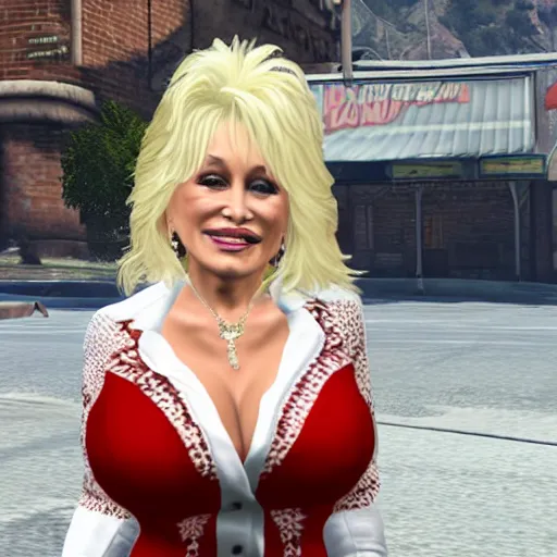 Prompt: Dolly Parton on gta v