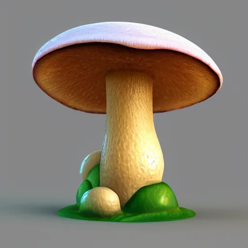 Image similar to aesthetic mushroom frog, stylized
