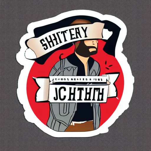 Image similar to schitts creek dan levy sticker art, svg vector, adobe - illustrator