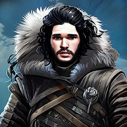 Prompt: jon snow as a character in apex legends