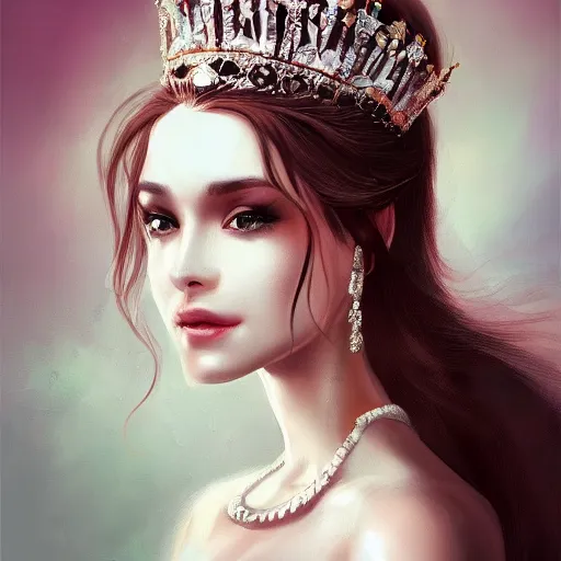 Prompt: a beautiful and elegant queen by wlop, closeup headshot, 8 k, closeup headshot, high detailed, smooth, trending on artstation, digital illustration.