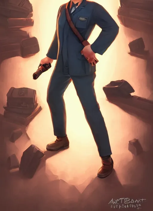 Image similar to a fusion of the heavy from team fortress 2 and bernie sanders, character portrait, cinematic lighting, art by artgerm and tom bagshaw, team fortress character art, socialist mercenary