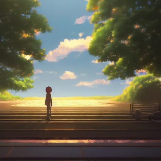 Prompt: waiting for the exhale, anime scene by Makoto Shinkai, digital art, 4k