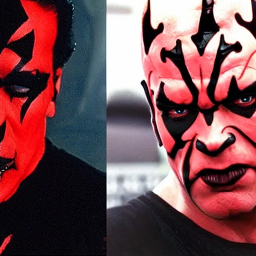 Prompt: Arnold Schwarzenegger Darth Maul