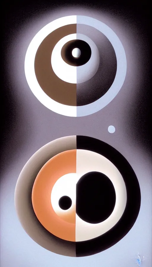 Image similar to Abstract representation of ying Yang concept, by Naoto Hattori