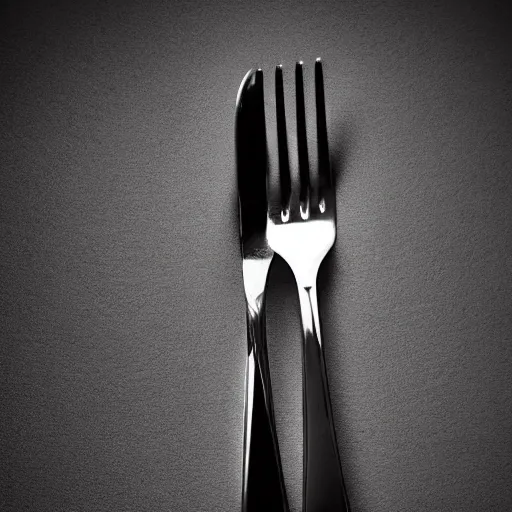 Image similar to beautiful fork portrait photo of fork in style of fork, cosmopolitan glamour fashion magazine photoshoot edition, highly detailed, focus on fork, soft lighting with text HIVE FORK