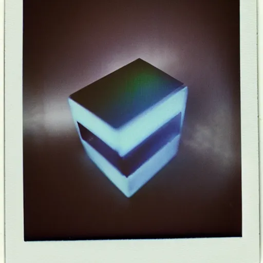 Prompt: polaroid of the tessaract