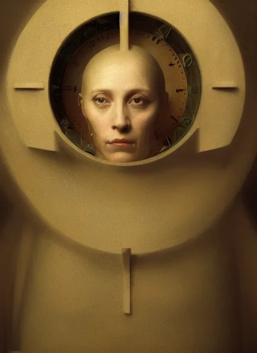 Prompt: portrait of a women who invented time before there was light, modern fine art, fractal, intricate, elegant, highly detailed, digital photography, subsurface scattering, by jheronimus bosch and greg rutkowski,