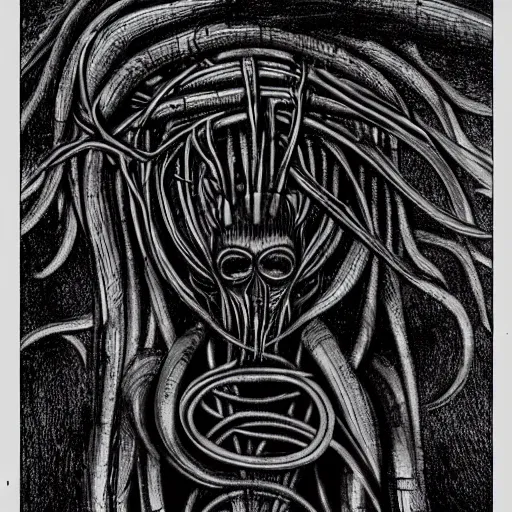 Prompt: Nyarlathotep by H.R. Giger