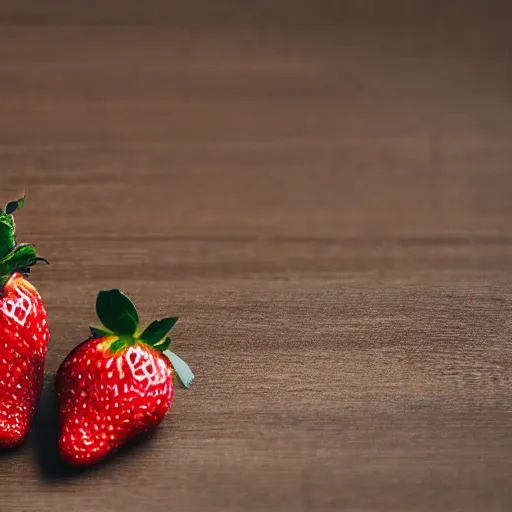 Image similar to high quality presentation photo of a strawberry made of gold, photography 4k, f1.8 anamorphic, bokeh, 4k, Canon, Nikon