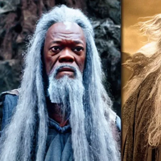 Prompt: Samuel L Jackson as Gandalf