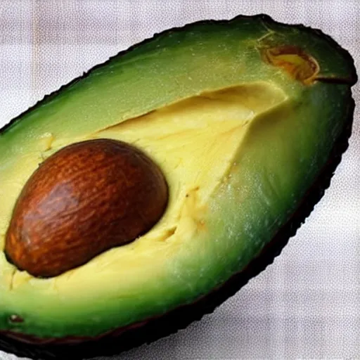 Image similar to jesus christ inside a big avocado