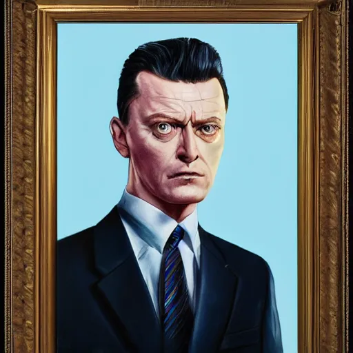 Prompt: T1000 as president, portrait, studio photo