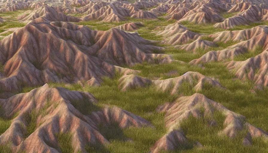 Prompt: the badlands, au naturel, hyper detailed, digital art, trending in artstation, cinematic lighting, studio quality, smooth render, unreal engine 5 rendered, octane rendered, art style by klimt and nixeu and ian sprigger and wlop and krenz cushart