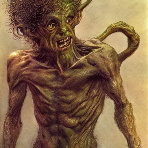 Image similar to ben stiller as a goblin, brian froud style, highly detailed, high resolution, award winning