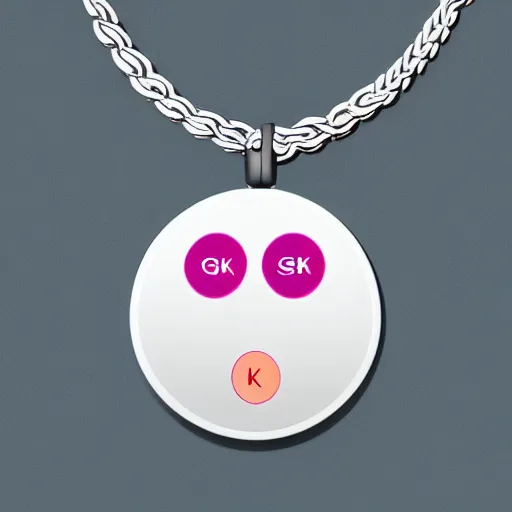 Image similar to bacteria necklace, white mink with big pink neck circle of chromosomes and bacteria matte art cg hd 8k starring at camera symmetrical mink face bacteria chromosomes matte portrait photo cute