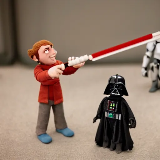 Image similar to star wars claymation