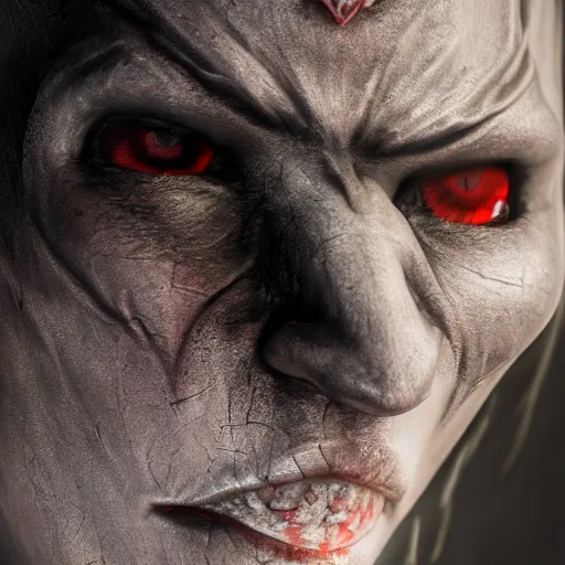 Prompt: Portrait of an evil vampire in armor, ultra realistic, beautiful lighting, award winning, 8K, extreme detail