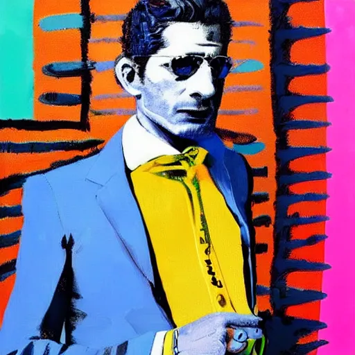 Prompt: lapo elkann painted by picasso