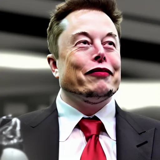 Image similar to elon musk dreaming about bart simpson