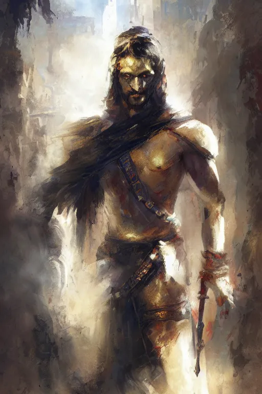 Image similar to prince of persia warrior within portrait by craig mullins