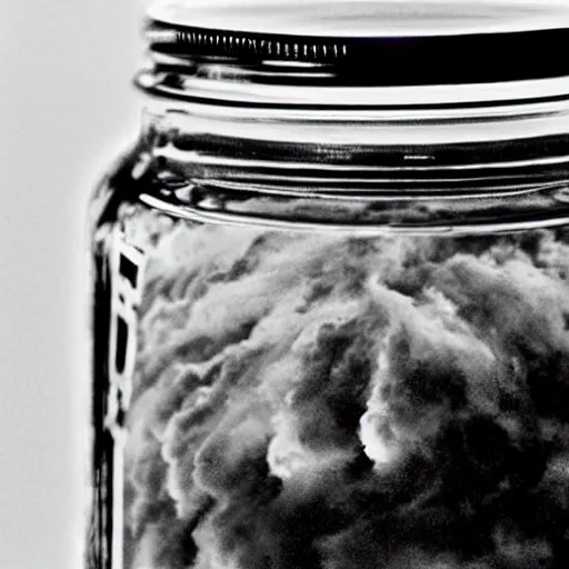 Prompt: nuclear explosion in a jar