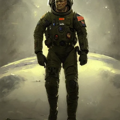 Prompt: portrait of a man by greg rutkowski, michael biehn as an space security officer, he is about 6 0 years old, military composure, wearing the tactical gear of weyland company, highly detailed portrait, digital painting, artstation, concept art, smooth, sharp foccus ilustration, artstation hq