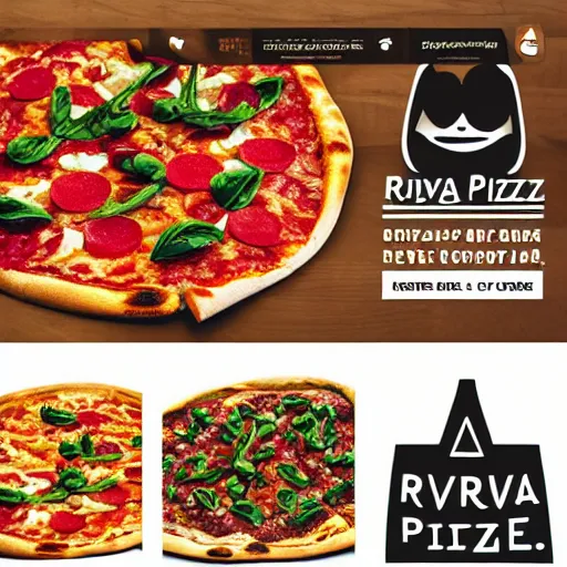logo for a pizza place named riviera, Stable Diffusion