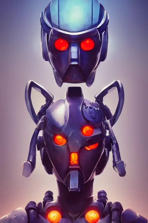 Image similar to epic mask helmet robot ninja portrait stylized as fornite style game design fanart by concept artist gervasio canda, behance hd by jesper ejsing, by rhads, makoto shinkai and lois van baarle, ilya kuvshinov, rossdraws global illumination radiating a glowing aura global illumination ray tracing hdr render in unreal engine 5