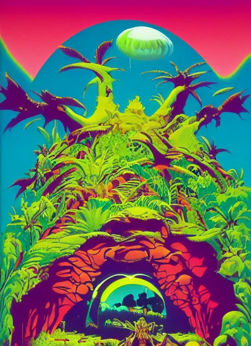 Image similar to rave poster by Roger Dean