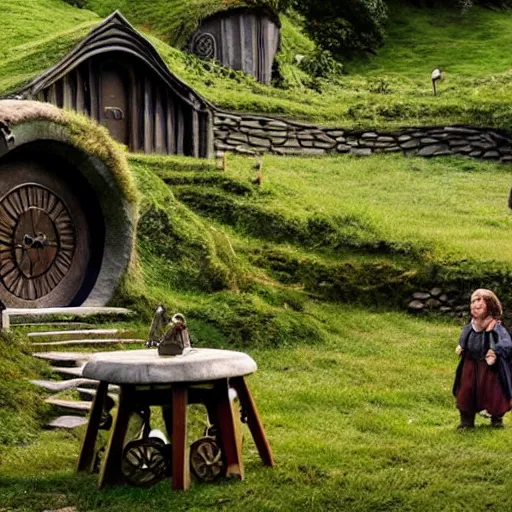 Prompt: a hobbit festival