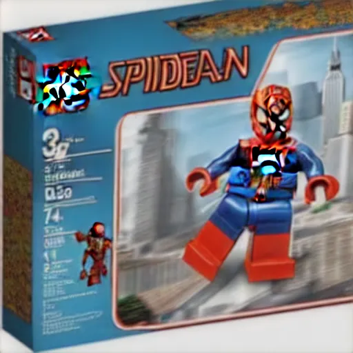 Prompt: lego set of spiderman