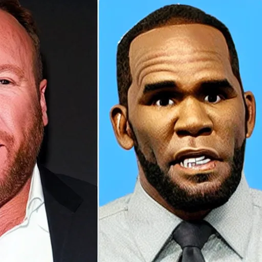 Image similar to alex jones and r kelly in prison