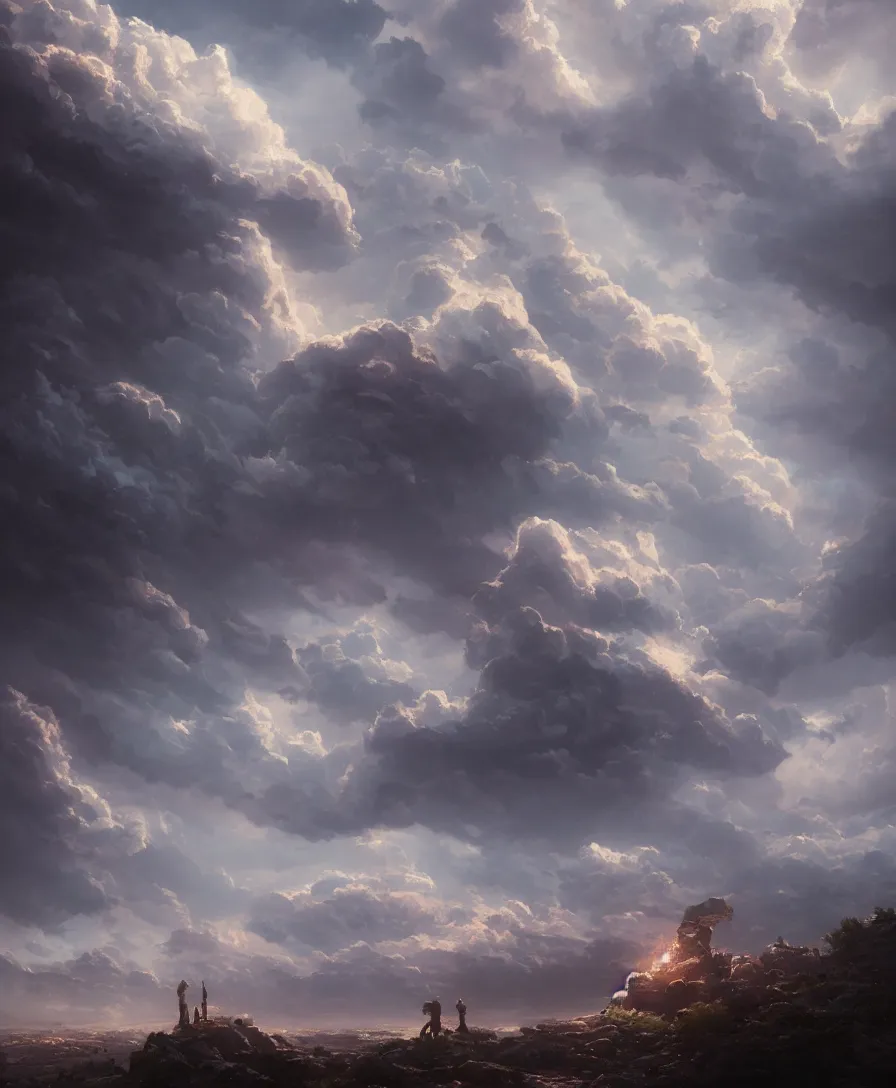 Prompt: hyper realistic brother the clouds, illustrated by greg rutkowski, beautiful volumetric lighting, intricate, ultra detailed, photorealistic, trending on artstation, octane render, 8 k