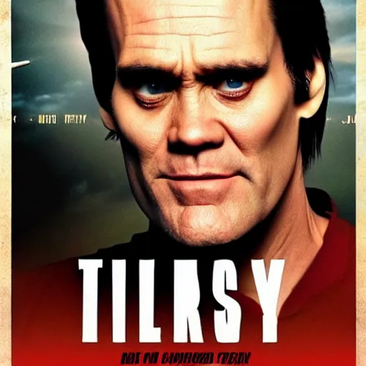 Prompt: poster for a thriller movie starring Jim Carrey