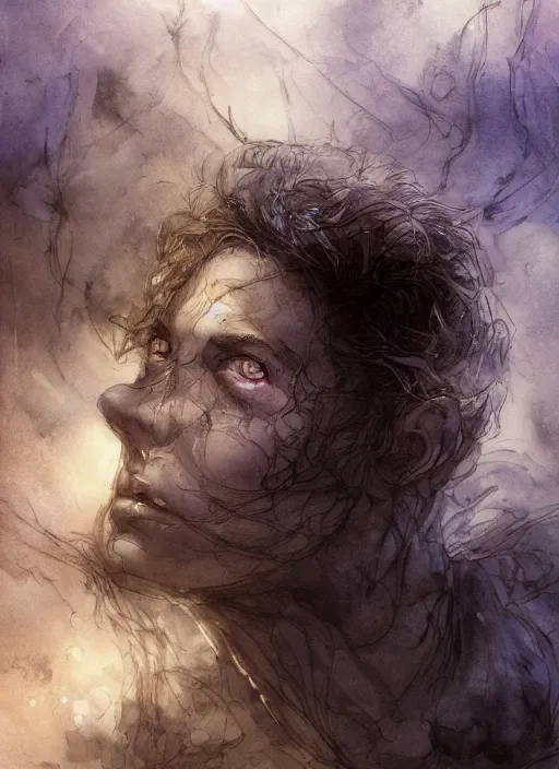 Image similar to portrait, A book that opens a magical portal to another world, watercolor, dramatic lighting, cinematic, establishing shot, extremely high detail, foto realistic, cinematic lighting, pen and ink, intricate line drawings, by Yoshitaka Amano, Ruan Jia, Kentaro Miura, Artgerm, post processed, concept art, artstation, matte painting, style by eddie mendoza, raphael lacoste, alex ross