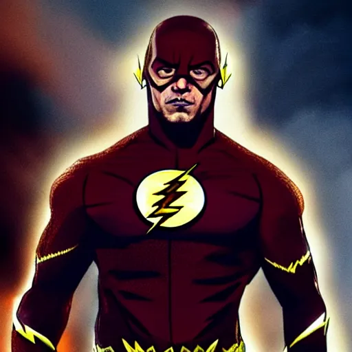 Image similar to The Rock as the Flash