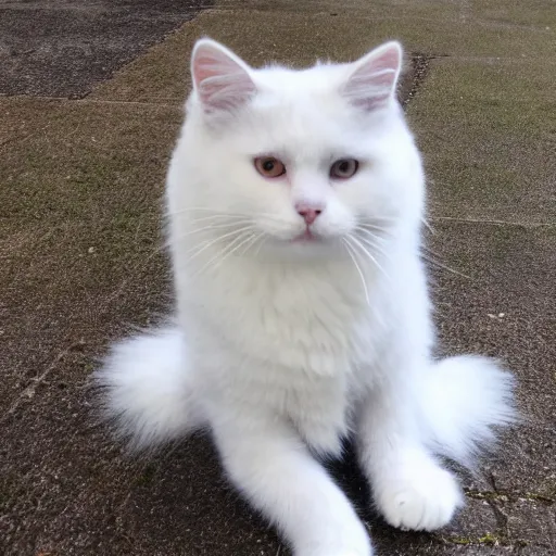 Image similar to white fluffy cat with a suit and tie