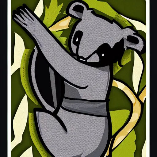 Image similar to koala ninja vector