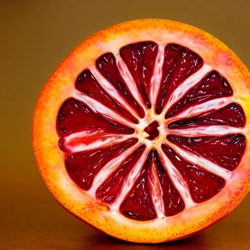 Image similar to an autopsy of a blood orange