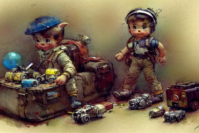 Image similar to adventurer ( ( ( ( ( 1 9 5 0 s retro future living room. muted colors. toys laying around ) ) ) ) ) by jean baptiste monge, chrome red