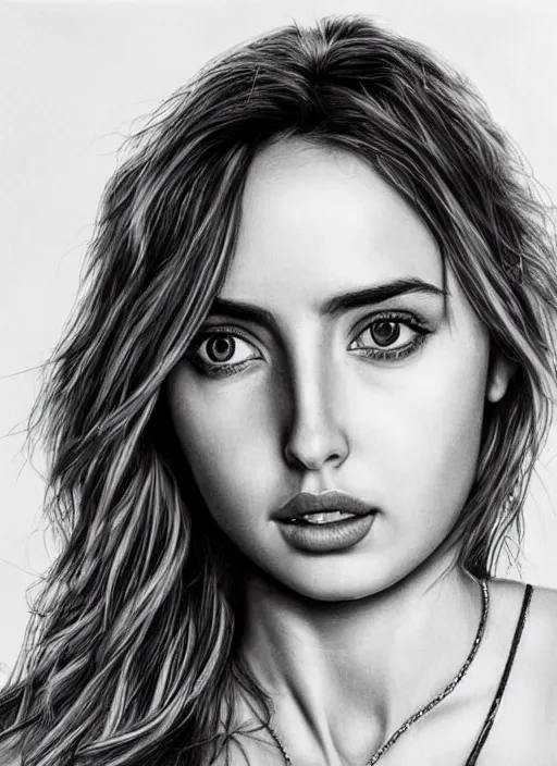 Image similar to hyper realistic, highly detailed portrait of ana de armas, tomasz stefanowski