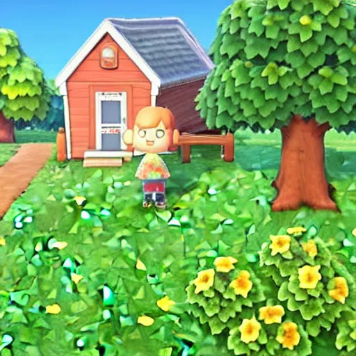 Prompt: a country bedroom in animal crossing